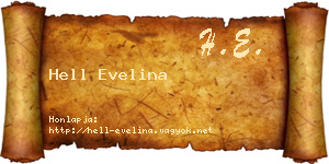 Hell Evelina névjegykártya